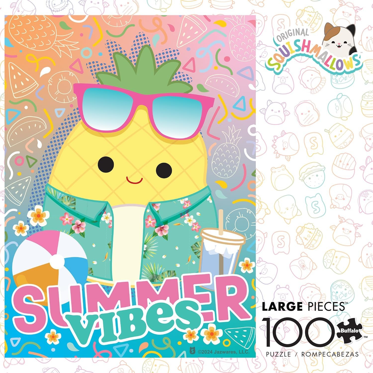 image:imageBuffalo Games  Squishmallows  Color Pop  100 Piece Jigsaw Puzzle for Families Challenging Puzzle Perfect for Game Nights  Finished Size is 1500 x 1100Sweet Collage