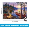 image:imageBuffalo Games  Canoe Lake 1000 Piece Puzzle for Adults  Jigsaw Puzzles  Darrell Bush Cabin Sunset Artwork with Poster  Challenging Outdoor Nature Scene