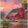 image:imageBuffalo Games Abraham Hunter End of Day 500 Piece Jigsaw Puzzle  15 x 2125 in  Includes FullColor Poster  Relaxing Adult Activity  Barn Puzzle