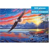 image:imageBuffalo Games Darrell Bush  StarSpangled Sunset  500 Piece Jigsaw Puzzle  2125 x 15 in Multicolor  Jigsaw Puzzles for Adults  Scenic Wildlife Art  Display Decor