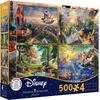 image:imageCeaco  4 in 1 Multipack  Thomas Kinkade  Disney Dreams Collection  Aladdin Winnie the Pooh Beauty amp the Beast amp The Little Mermaid  4 500 Piece Jigsaw Puzzles