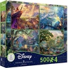 image:imageCeaco  4 in 1 Multipack  Thomas Kinkade  Disney Dreams Collection  Lion King Peter Pan Princess amp the Frog amp Jungle Book  4 500 Piece Jigsaw Puzzles