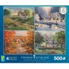 image:imageCeaco  4 in 1 Multipack  Thomas Kinkade  Seasons  4 500 Piece Jigsaw Puzzles
