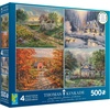 image:imageCeaco  4 in 1 Multipack  Thomas Kinkade  Seasons  4 500 Piece Jigsaw Puzzles