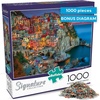 image:imageBuffalo Games Peter Stewart  Cinque Terre  1000 Piece Jigsaw Puzzle  2675 x 1975 In Multi  Includes Poster  Puzzles for Adults 1000 Pieces  Challenging Italy Coastal Scene