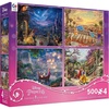 image:imageCeaco  Thomas Kinkade Disney Princess 4 Pack 500 Piece Jigsaw Puzzles Multi Pack for Adults and Teens