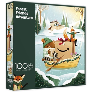 image:imageAmazon Holiday Puzzle  100 Piece Jigsaw Puzzle from Buffalo Games  Forest Friends Adventure  Family Game Night Puzzle Fun  Finished Size is 15 x 11