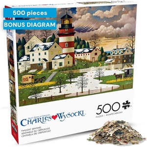 image:imageBuffalo Games  Blackbirds Roost at Mill Creek  Charles Wysocki  500 Piece Autumn Jigsaw Puzzle for Adults  Fall Harvest Americana Scene  Cozy Puzzle for Game NightsTwilight Sentinel