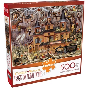 image:imageBuffalo Games  Blackbirds Roost at Mill Creek  Charles Wysocki  500 Piece Autumn Jigsaw Puzzle for Adults  Fall Harvest Americana Scene  Cozy Puzzle for Game NightsTrick Or Treat Hotel