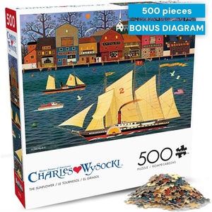 image:imageBuffalo Games  Blackbirds Roost at Mill Creek  Charles Wysocki  500 Piece Autumn Jigsaw Puzzle for Adults  Fall Harvest Americana Scene  Cozy Puzzle for Game NightsThe Sunflower