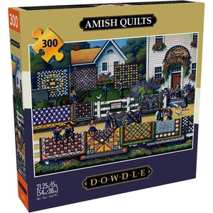 image:imageBuffalo Games  Dowdle  Amish Quilts  300 Piece Jigsaw Puzzle for Adults Challenging Puzzle Perfect for Game Nights  Finished Size is 2125 x 1500