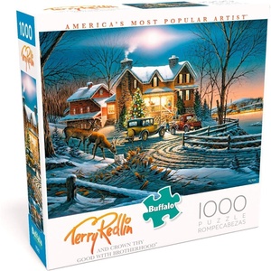 image:imageBuffalo Games  Terry Redlin  and Crown They Good in Brotherhood  1000 Piece Christmas Jigsaw Puzzle  Festive Holiday Puzzle for Adults  PrecisionCut Pieces and Hours of Fun
