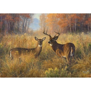 image:imageBuffalo Games Abraham Hunter Proud Pair 300 Piece Jigsaw Puzzle  2125 x 15 in Oversized  Easy Grip Pieces  Full Color Poster  Relaxing Puzzle for Adults