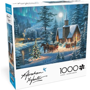 image:imageBuffalo Games Abraham Hunter Silent Night 1000 Piece Jigsaw Puzzle for Adults  2625 x 1975 in  Puzzles for Adults 1000 Pieces  Reference Poster  Precision Cut Parts amp Recycled Board