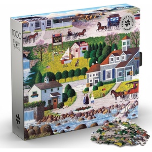 image:imageBuffalo Games Charles Wysocki  Cricket Hawk Harbor  1000 Piece Jigsaw Puzzle  Silver Select Multicolor 2675 x 1975 in  Bonus Poster  Precision Cut Pieces  Adult Jigsaw Puzzles