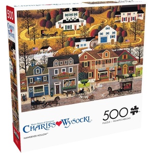 image:imageBuffalo Games Charles Wysocki  Hawk River Hollow  500 Piece Jigsaw Puzzle  2125 x 15 in  Bonus Poster  Precision Cut Pieces  Jigsaw Puzzles for Adults