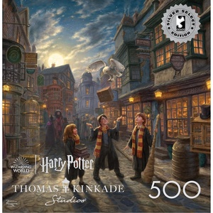image:imageBuffalo Games Harry Potter Silver Select Diagon Alley 500 Piece Jigsaw Puzzle  Silver Select Collection  Harry Potter Poster  Diagon Alley Puzzle  Focus amp Relaxation for AdultsDiagon Alley 500