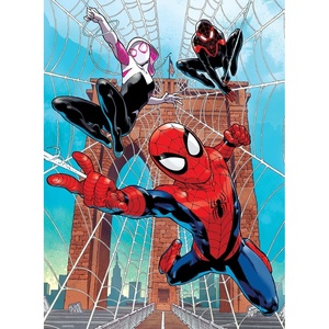 image:imageBuffalo Games Marvel SpiderVerse 4in1 Multipack Jigsaw Puzzle  Pack of 4 500 amp 3 x 300 Pieces  Family Game Night  Bonus Poster Included  Marvel Puzzle Challenge
