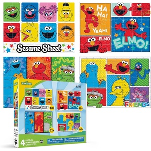 image:imageBuffalo Games Sesame Street 4in1 Jigsaw Puzzle Set  48 72 100 Pieces Ages 3 amp Up  Large EasyGrip Pieces  Includes Poster  Sesame Street Toys for Toddlers