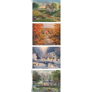 image:imageCeaco  4 in 1 Multipack  Thomas Kinkade  Seasons  4 500 Piece Jigsaw Puzzles