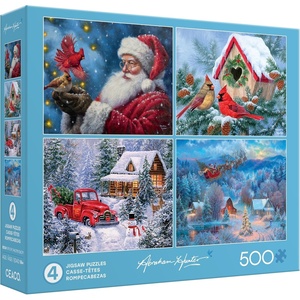 image:imageCeaco  Abraham Hunter  Holiday and Winter  Multipack Collection of Puzzles for Adults  Challenging and Perfect for Game Nights  Finished Puzzle Size Varies