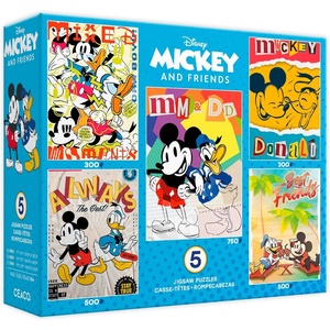image:imageCeaco  Disney  Little Mickey and Donald Posters  5 in 1 Multipack Jigsaw Puzzles  Relaxing and Fun Activity for Adults