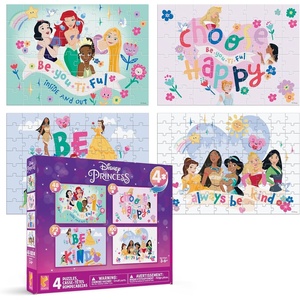 image:imageDisney Princess  CEACO 4in1 Multipack Jigsaw Puzzles  48 72 amp 100 Pieces Preschool Puzzle Set for Ages 36