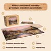 image:imageBuffalo Games  500 Piece Wooden Jigsaw Puzzle Charles Wysocki Frederick The Literate Unique Shaped Pieces Giftable Wooden Box Fabric Bag Full Size Poster Ages 14Sierra Paradise