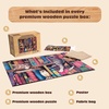 image:imageBuffalo Games  500 Piece Wooden Jigsaw Puzzle Charles Wysocki Frederick The Literate Unique Shaped Pieces Giftable Wooden Box Fabric Bag Full Size Poster Ages 14Frederick the Literate