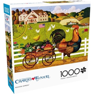 image:imageBuffalo Games  Charles Wysocki  Rooster Express  1000 Piece Jigsaw Puzzle For Adults Challenging Puzzle Perfect for Game Nights  Finished Size is 2675 x 1975Puzzle