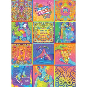 image:imageBuffalo Games  Jenna Luecke  Neon Collage  1000 Piece Jigsaw Puzzle for Adults Challenging Puzzle Perfect for Game Nights  Finished Size is 2675 x 1975