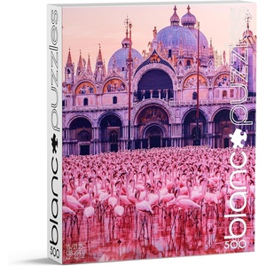 image:imageBuffalo Games  Kristina Makeeva  Pink Flamingo Palace  500 Piece Jigsaw Puzzle for Adults Challenging Puzzle Perfect for Game Nights  Finished Size is 2125 x 1500