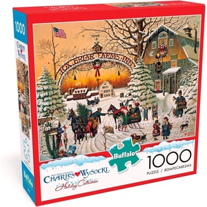 image:imageBuffalo Games Charles Wysocki  A Christmas Greeting  1000 Piece Jigsaw Puzzle  2675 x 1975 In Poster Included  Relaxing Adult Jigsaw Puzzles  Precision Cut Pieces  Colorful Artwork