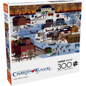 image:imageBuffalo Games Charles Wysocki  Cider Brook Farms  300 Piece Jigsaw Puzzle  2125 x 15 in Bonus Poster  300 Piece Puzzles for Adults  Charles Wysocki Puzzles  Focus amp Relaxation