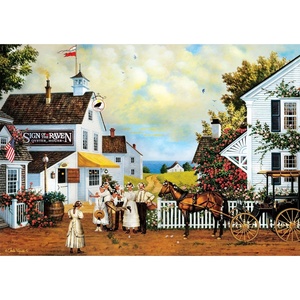 image:imageBuffalo Games Charles Wysocki  Fun Lovin Silly Folks  300 Piece Jigsaw Puzzle  2125 x 15 in Ages 14  HighResolution Artwork amp Poster Included  Charles Wysocki Puzzles  EasyToHandle PiecesMulticolor