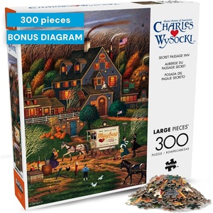 image:imageBuffalo Games Charles Wysocki  Fun Lovin Silly Folks  300 Piece Jigsaw Puzzle  2125 x 15 in Ages 14  HighResolution Artwork amp Poster Included  Charles Wysocki Puzzles  EasyToHandle PiecesSecret Passage Inn