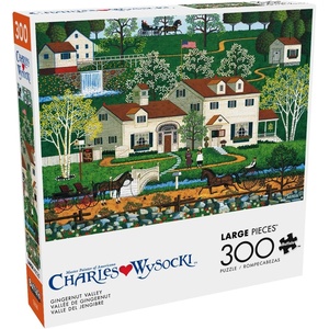 image:imageBuffalo Games Charles Wysocki  Gingernut Valley  300 Piece Jigsaw Puzzle  2125 x 15 in  Oversized Shapes  Includes Poster  300 Piece Puzzles for Adults