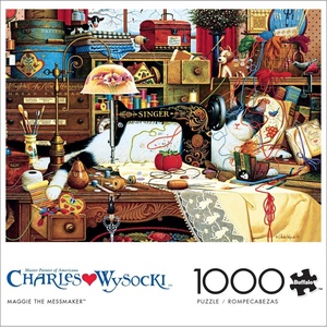 image:imageBuffalo Games Charles Wysocki  Maggie The Messmaker  1000 Piece Jigsaw Puzzle 2675 x 1975 in Pack of 1  Jigsaw Puzzles for Adults 1000 Pieces  Bonus Poster