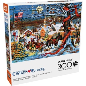 image:imageBuffalo Games Charles Wysocki  Small Town Christmas  300 Piece Jigsaw Puzzle  2125 x 15 in  Larger Pieces amp Snap Fit  300 Pc Puzzles for Adults  Includes Full Color Poster