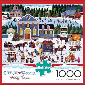 image:imageBuffalo Games Charles Wysocki Churchyard 1000 Piece Jigsaw Puzzle  Multicolor Rectangular  1000 Piece Puzzle for Adults  Includes Poster  HighResolution Artwork