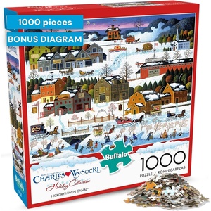 image:imageBuffalo Games Charles Wysocki Hickory Haven Canal 1000Piece Jigsaw Puzzle  Rectangular Portable Age 14 amp Up  PrecisionCut Pieces  Poster Included  Adult Jigsaw Puzzles1000