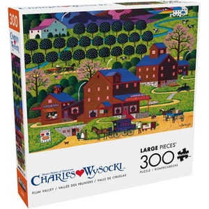image:imageBuffalo Games Charles Wysocki Plum Valley 300 Piece Jigsaw Puzzle  2125 x 15 in  Oversized Puzzle Parts  Bonus Poster Included  300 Piece Jigsaw for Adults