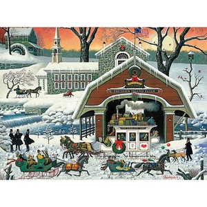 image:imageBuffalo Games TWAS the Twilight Before Christmas Jigsaw Puzzle  Charles Wysocki 1000 Piece Rectangular  Puzzles for Adults  FullColor Poster  Expert Challenge