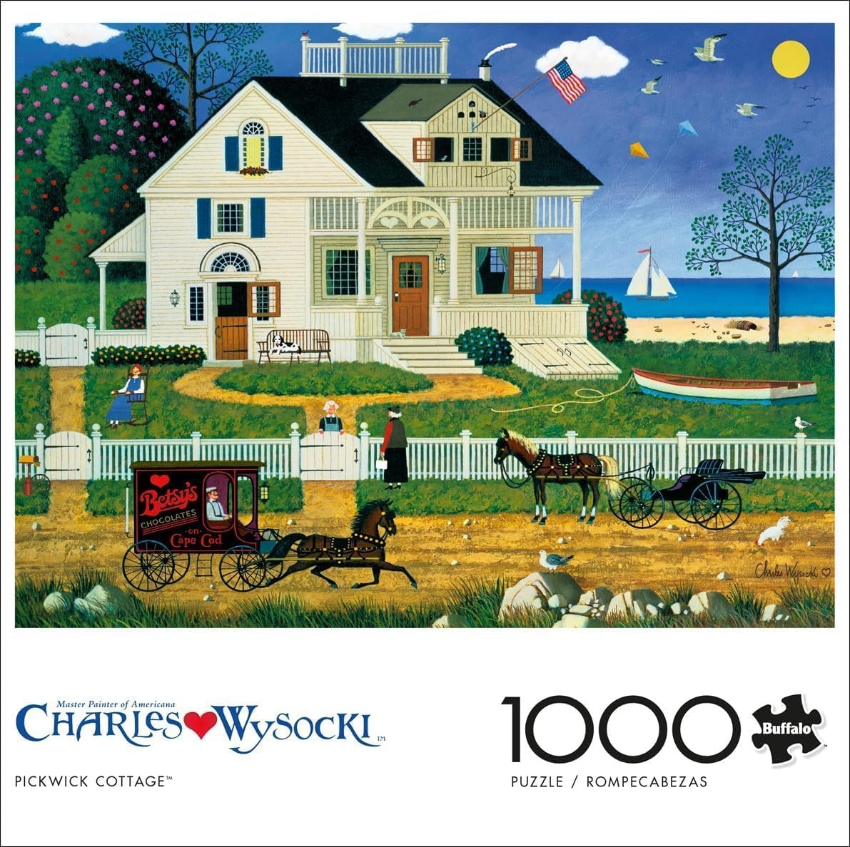 image:imageBuffalo Games  Charles Wysocki  Pickwick Cottage  1000 Piece Jigsaw Puzzle for Adults Challenging Puzzle Perfect for Game Nights  Finished Size is 2675 x 1975