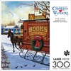 image:imageBuffalo Games  300 Piece Charles Wysocki Jigsaw Puzzle  Holiday Sleigh and Book Themed Puzzle  Great for Adults and Families