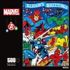 image:imageBuffalo Games  Marvel  Seasons Greeting from The Avengers  500 Piece Christmas Jigsaw Puzzle  Festive Holiday Puzzles for Adults  PrecisionCut Pieces Winter Artwork