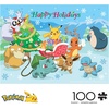 image:imageBuffalo Games  Pokmon  Happy Holidays  100 Piece Christmas Jigsaw Puzzle  Festive Holiday Puzzles for Families  PrecisionCut Pieces Winter Artwork and Hours of Relaxing Fun