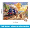 image:imageBuffalo Games 750 Piece Jigsaw Puzzle Angelo Bonito Racing The Train Made in USA Premium Recycled Board FullColor Poster Giftable Dog Days Art