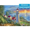 image:imageBuffalo Games Abraham Hunter Evening Watch Gold Collection Jigsaw Puzzle  500 Piece 2125 x 15 in  Bonus Poster Included  Precision Cut Pieces  Jigsaw Puzzles for Adults