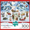 image:imageBuffalo Games Charles Wysocki 300 Piece Jigsaw Puzzle  Jingle Bell Teddy Large Rectangular  Sturdy Interlocking Construction for 300 Piece Puzzles for Adults  FullColor Poster Included